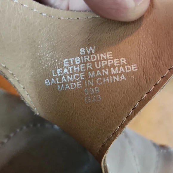 Earth Origins Womens Birdine Tan Slip On Slingback Sandals Shoes, Size 8w - Picture 8 of 10